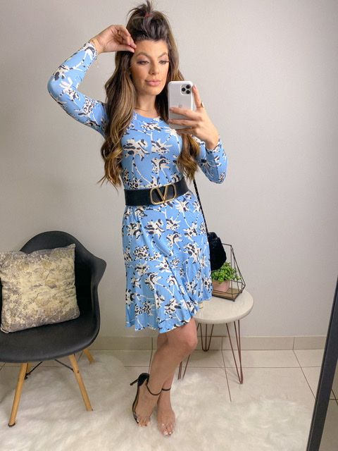 vestido evangelico azul