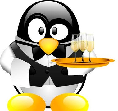 Adesivo De Geladeira Pinguim Champanhe 25x25 Cm Quartinhos