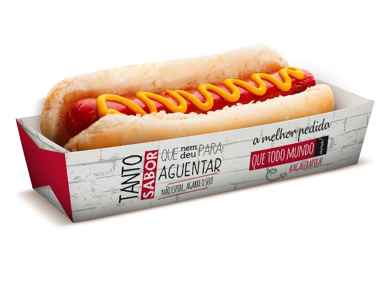 Embalagem para Hot Dog Balcão – 20,5 x 7 x 4,5 cm – 100 Unidades