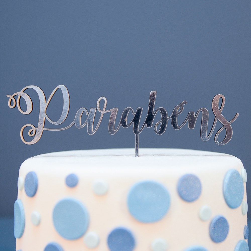 Topo de Bolo Feliz Aniversário Nº4 - Sonho Fino Party And Cake