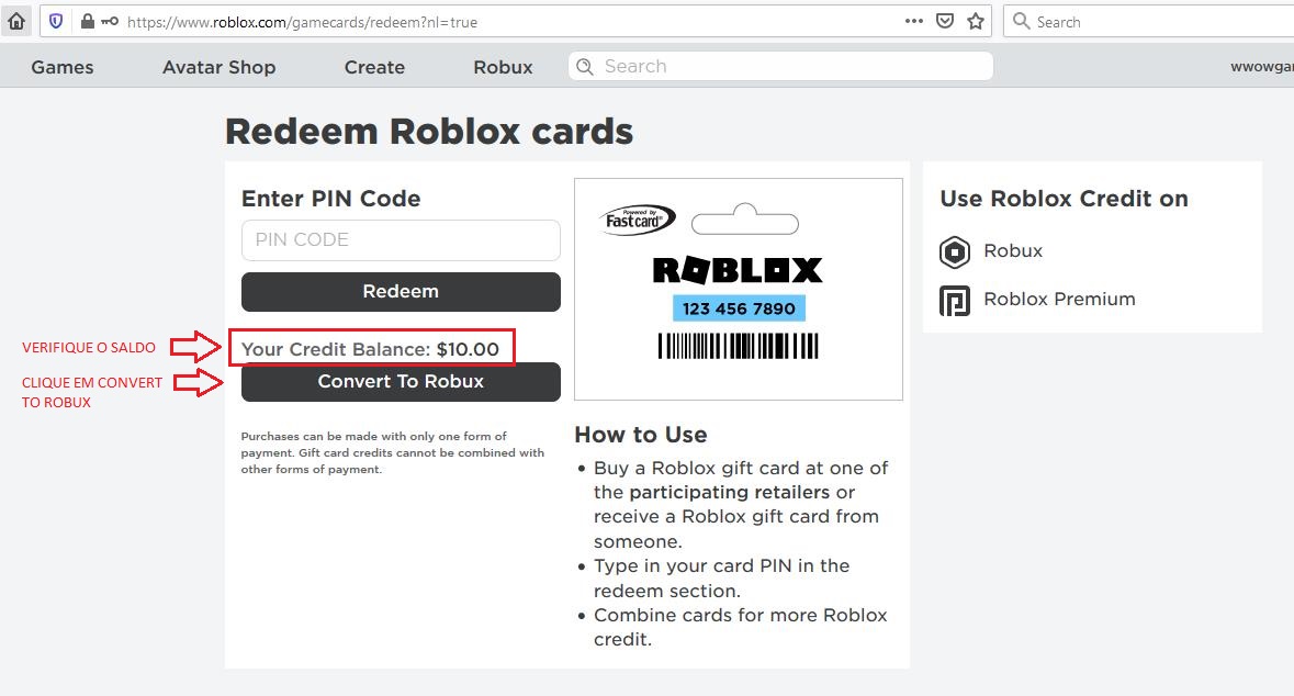 Como Resgatar O Cartao De Robux No Roblox Cartoes Psn Xbox Nintendo Google Itunes Eprepag Levelup E Mais - codigos de robux para roblox
