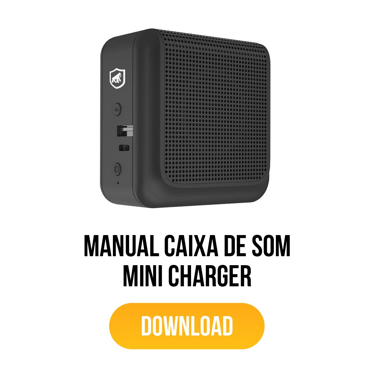 manual para caixa de som mini charger