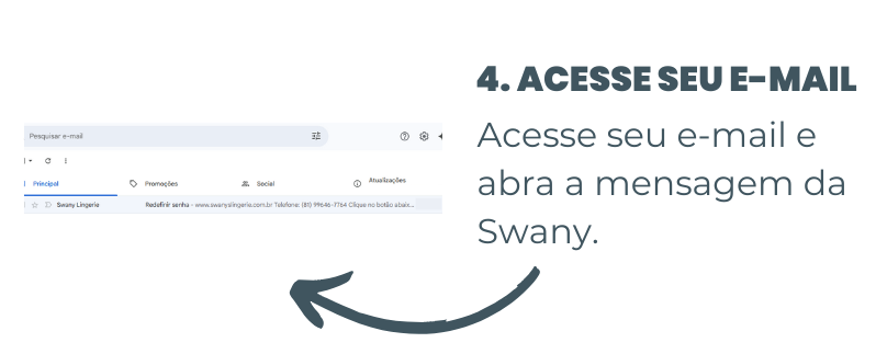 Passo 4 - Criar nova senha Swany's Lingerie