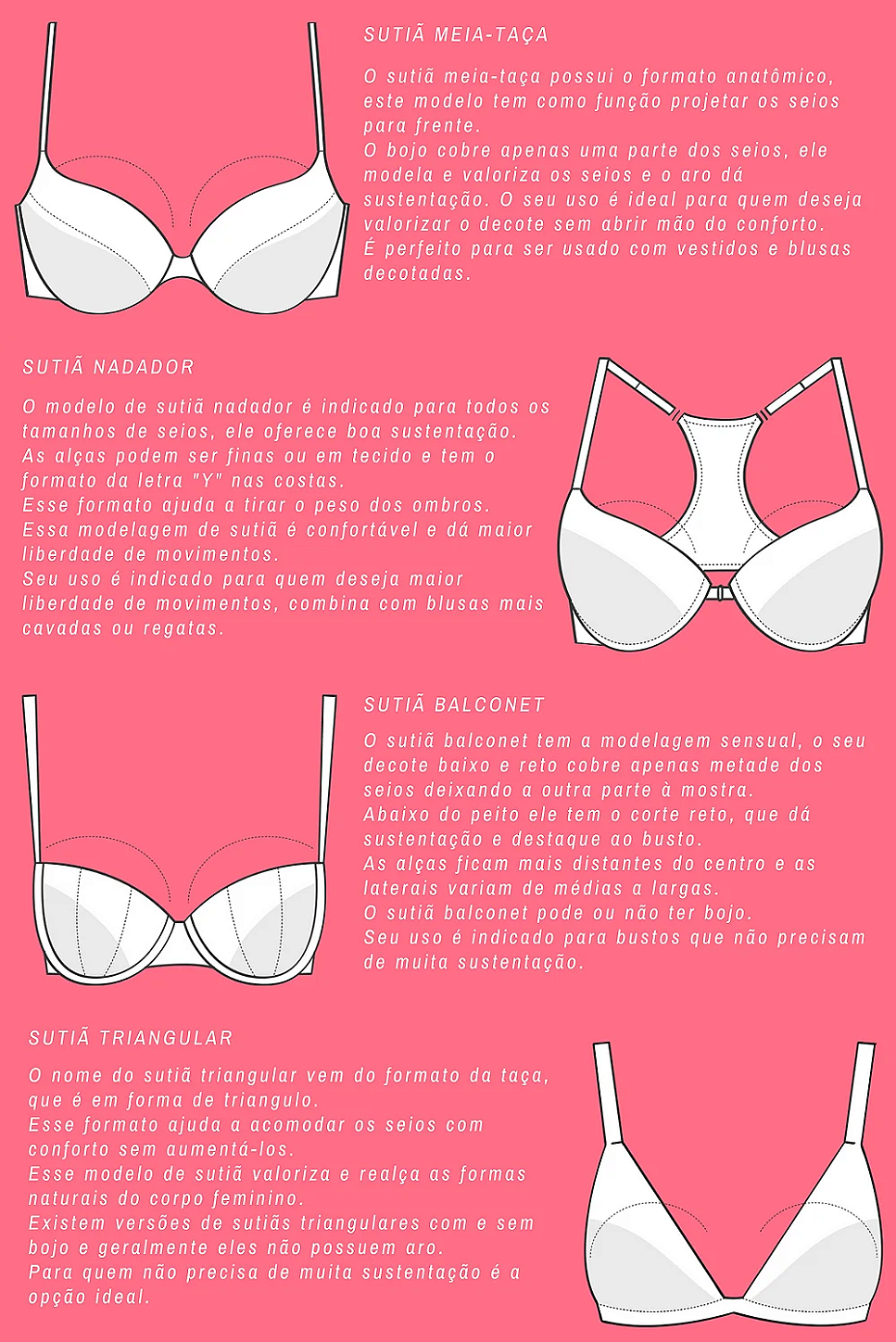 Tipos de Sutiãs