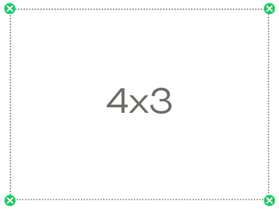 Esquema de fixação da tela retangular 4x3m (3x4m) Sombralux