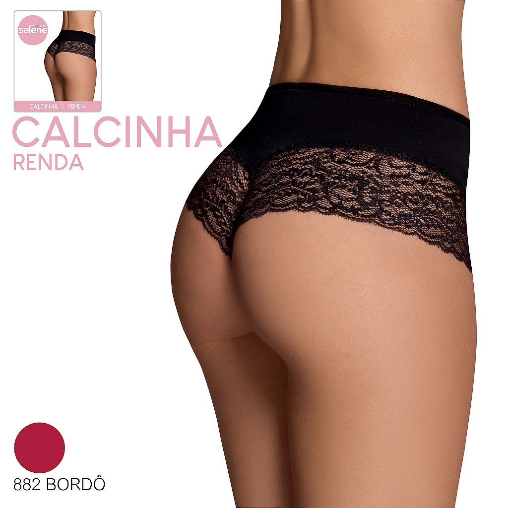 CALCINHA BOXER - COM RENDA - Selene - Absoluta em Conforto