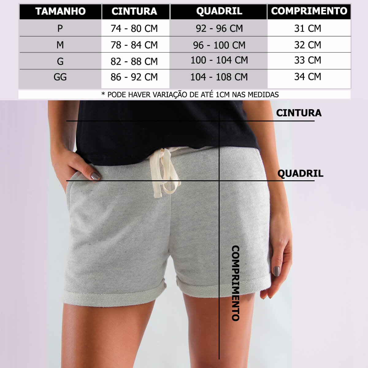 Shorts Moletom Feminino Vermelho Sport Basic - OFF PEAK