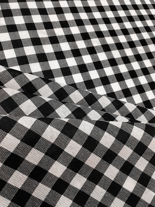 Tecido Gorgurinho Xadrez Preto Branco Tmdecor
