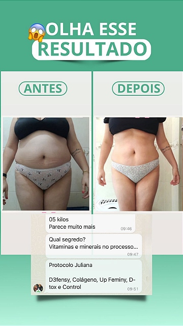 antes e depois