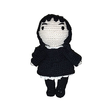 Wandinha Addams Amigurumi  Brilha no Escuro