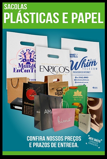 SACOLAS PLÁSTICA E PAPEL
