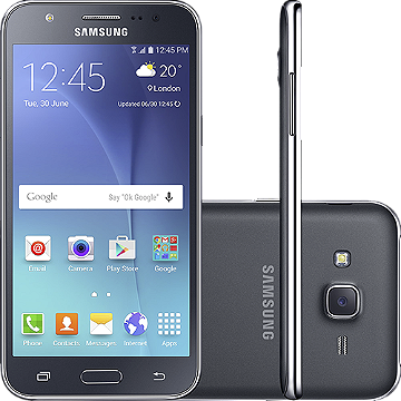 Smartphone Samsung Galaxy J5 Duos Dual Chip Desbloqueado Android 5.1 Tela 5" 16GB 4G Wi-Fi Câmera 13MP - Preto 