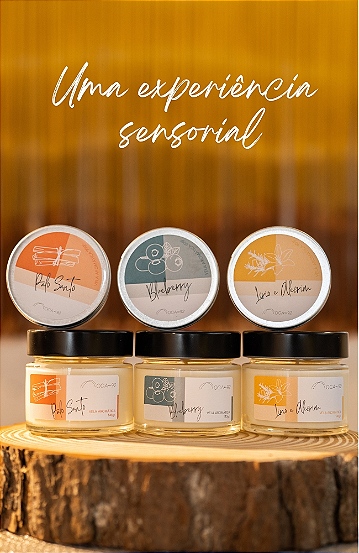 Experiência sensorial velas aromáticas