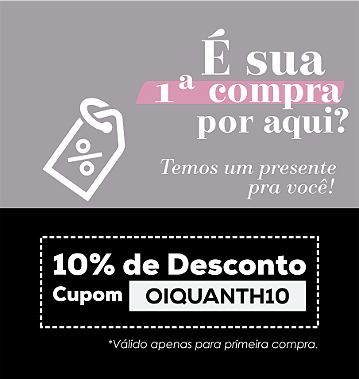 Cupom de 10% de desconto na primeira compra.