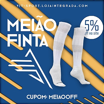 Meião Finta de Futebol lateral