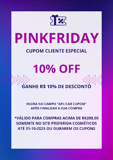 PINKFRIDAY 10% 200 REAIS