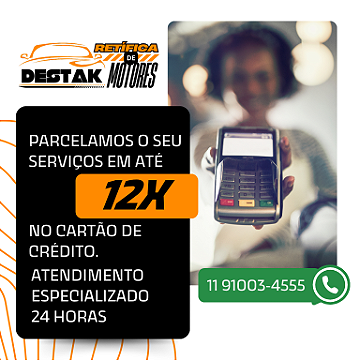 Serviço de retifica Parcelado em 12x no cartão de crédito