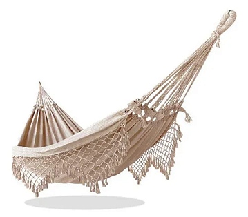 Rede de Dormir e Descanso Casal Caramelo Mesclado