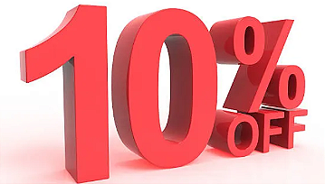 Promoção de lançamento da loja, 10% de desconto em todos os produtos!