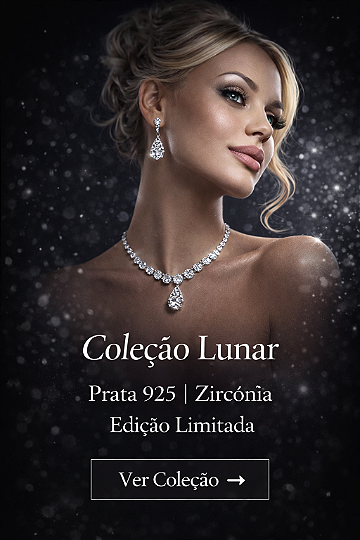 Coleção Lunar joias prata 925 com zircônia edição limitada - MP Joias