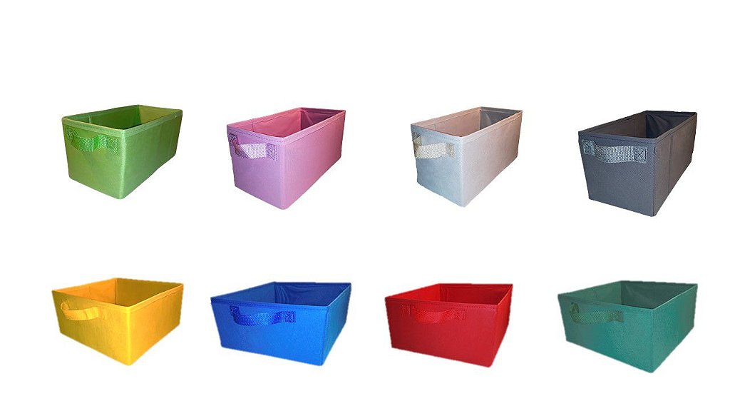 Kit 8 caixas compatível ao organizador médio colorido modelo antigo -  Organibox