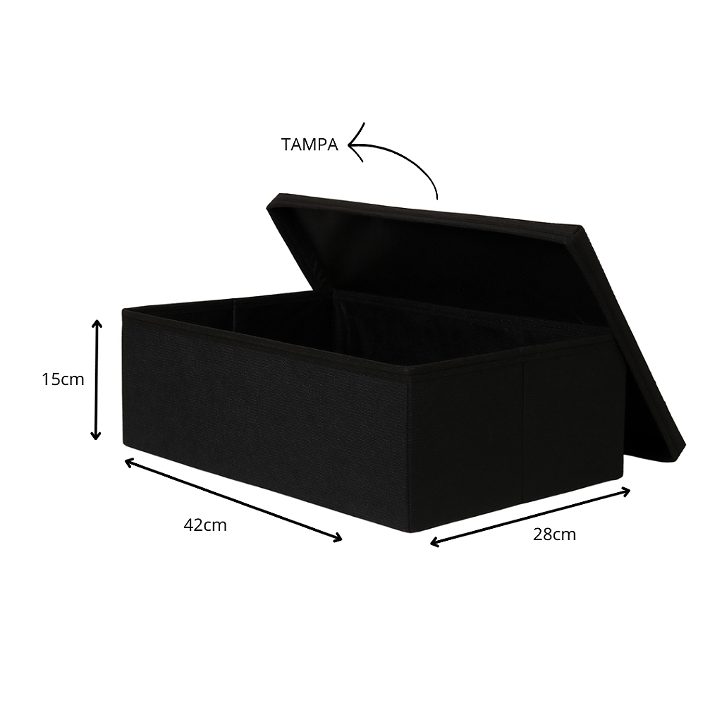 Caixa Preta Dobrável para Presente | Organibox - Organibox