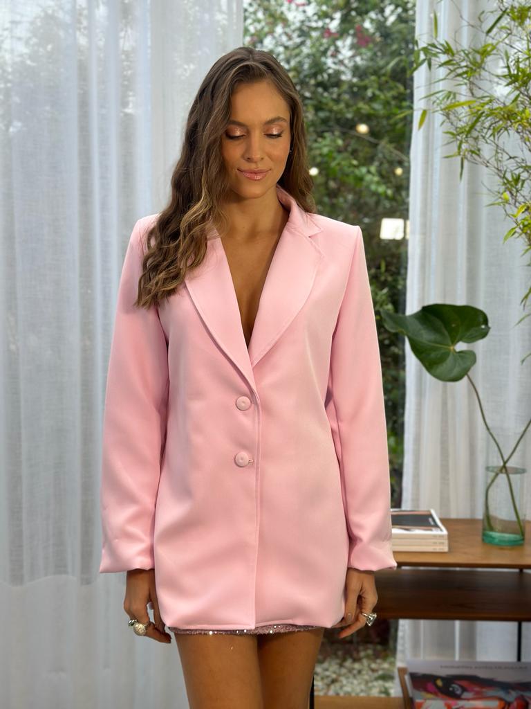 Maxi Blazer Feminino Alfaiataria Oversized Risca de Giz - Compre Onlin -  Guilhermina de Paula, Compre Online