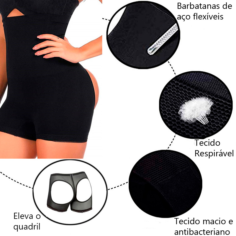 Calcinha Modeladora Cintura Alta Levanta Bumbum 2UN - Frete Grátis - Andaug  Store