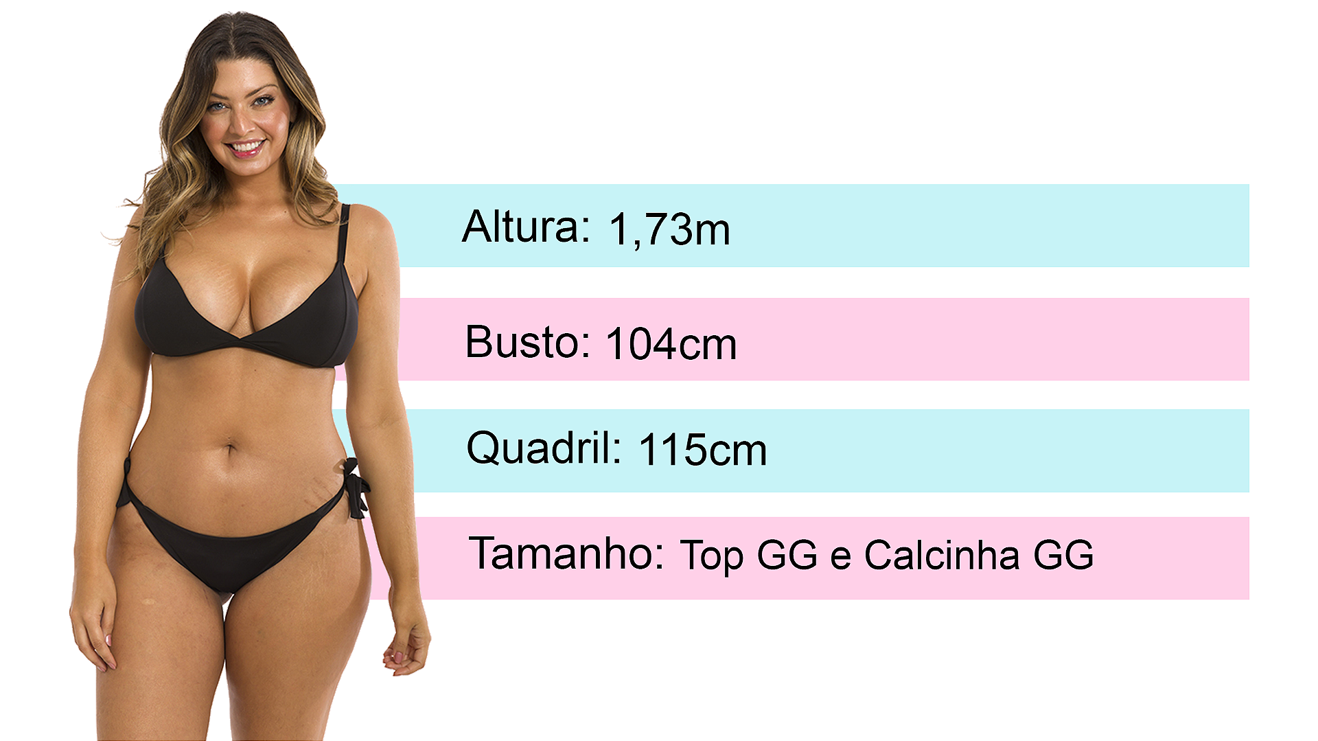 Modelo Maria vestindo biquíni preto Marétoa