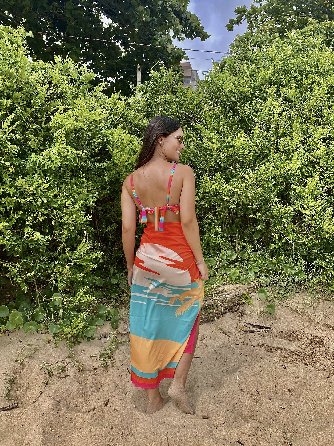 Canga Pareô Arco-Íris Versátil