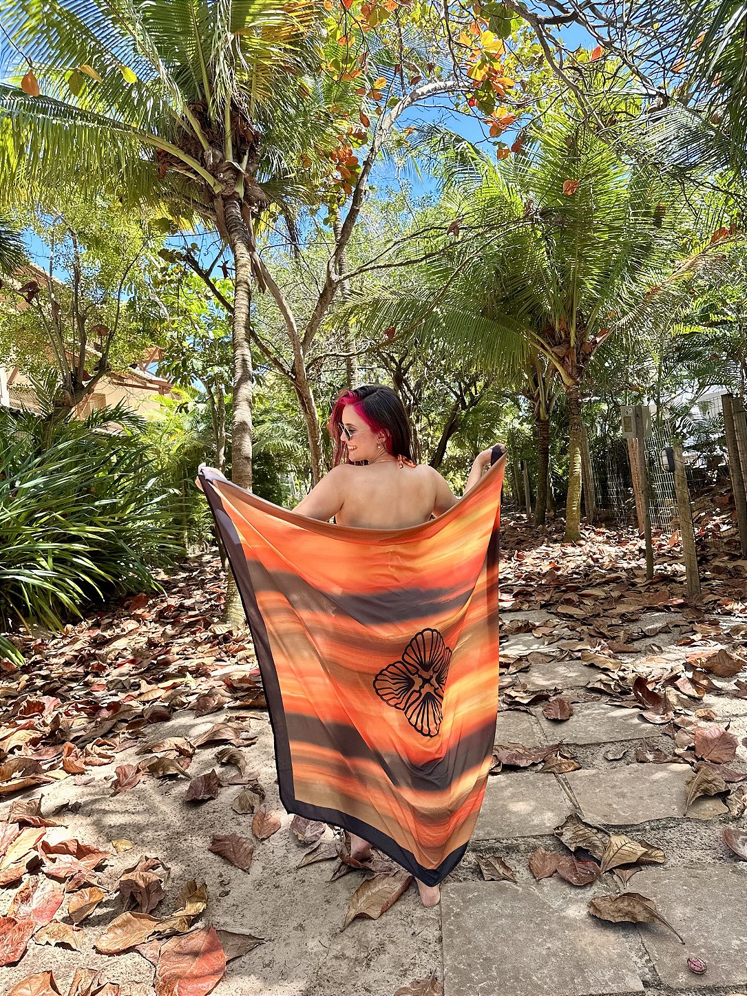 Tecido Leve Canga Nascer do Sol Degradê