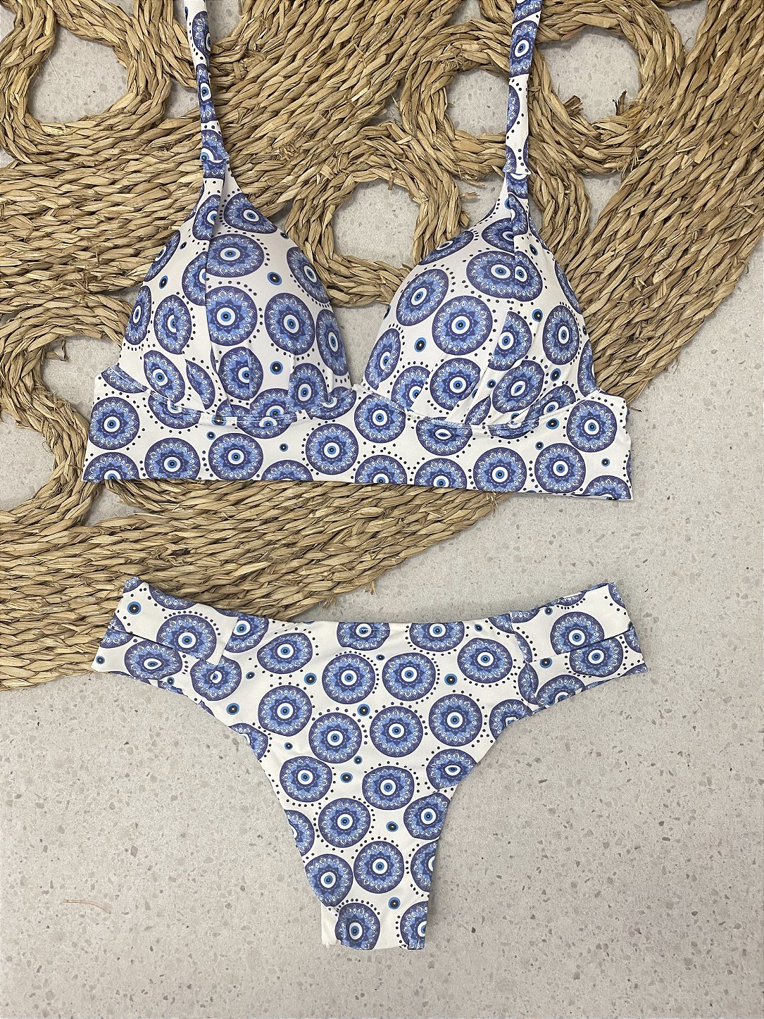 Top Santorini Branco Marétoa tecnologia LYCRA