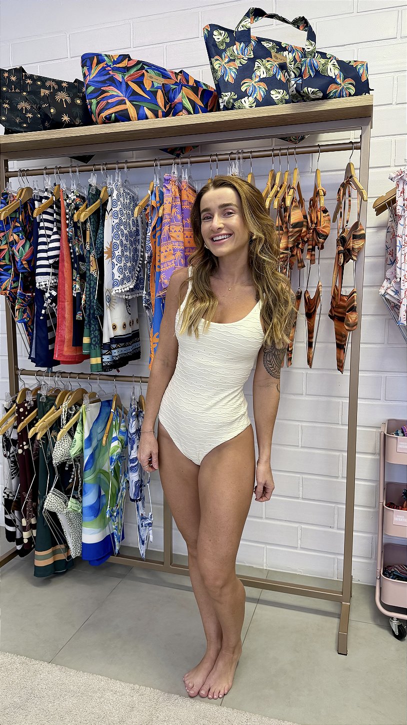 Maiô Tradicional Copacabana Lese Creme Marétoa