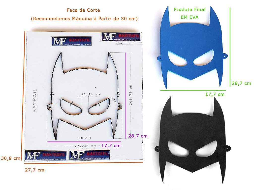 Faca Para Fazer Máscara do Batman - Masterfil Facas