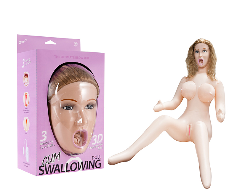 boneca inflável cum swallowing