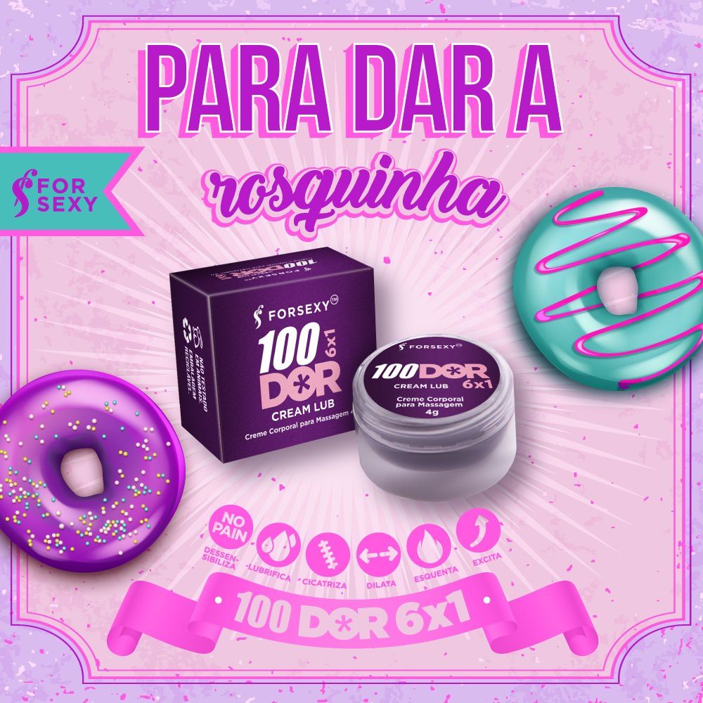 FORSEXY 100DOR - POMADA PARA SEXO ANAL SEM DOR - 4G - Tulipa Sex Shop |  Loja Sexy Shop