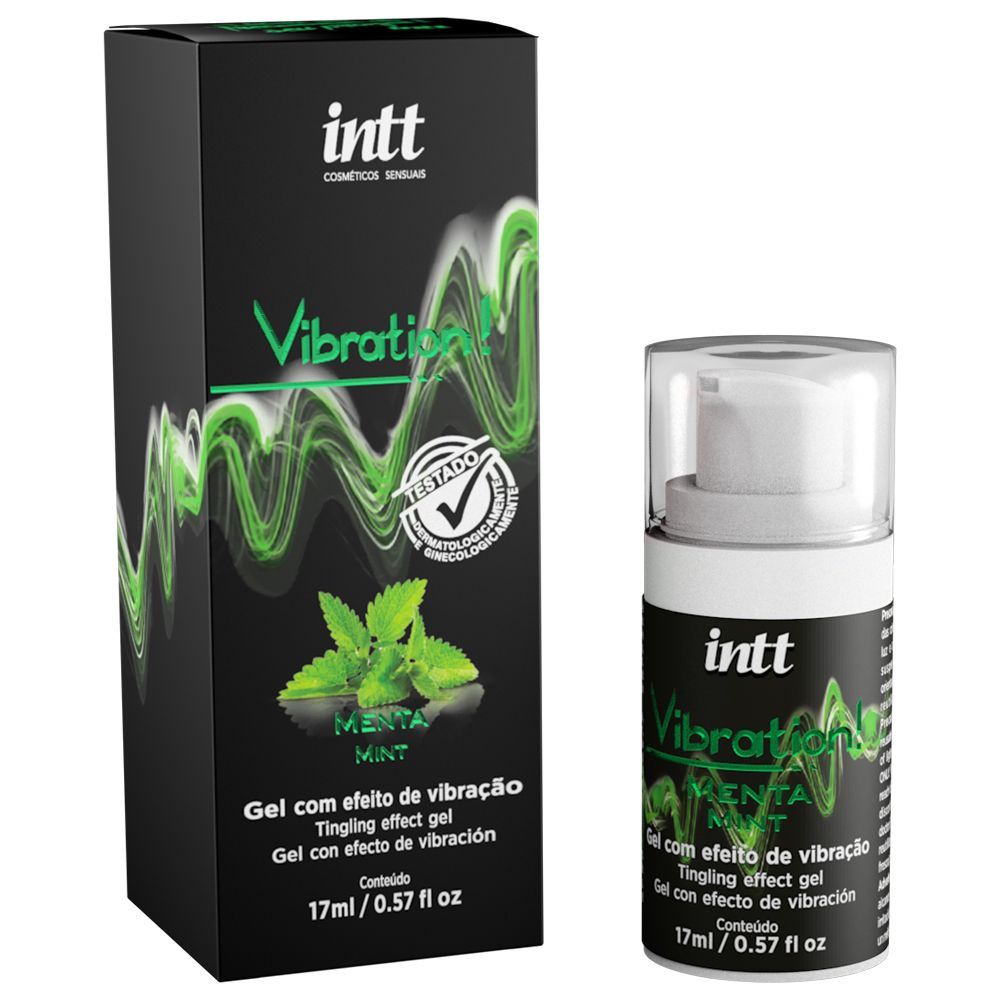 INTT VIBRATION MENTA - GEL VIBRADOR LQUIDO SABOR MENTA - Tulipa Sex Shop |  Loja Sexy Shop