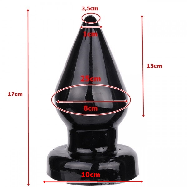 plug anal gigante PLUG ANAL GIGANTE - 17x10CM - COR PRETA - Tulipa Sex Shop