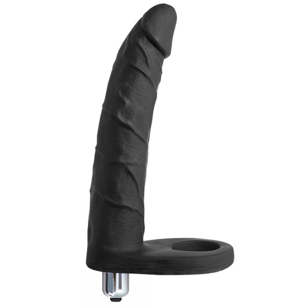 MON PLAISIR - Anel peniano companheiro para dupla penetração com vibrador -  16,5 X 3Cm - cor preta - Tulipa Sex Shop | Loja Sexy Shop