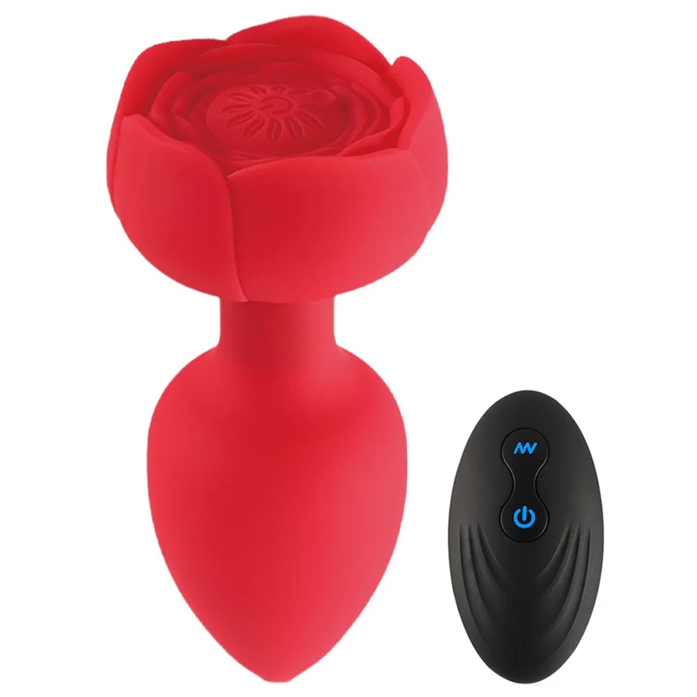 Nellie - Plug anal em silicone recarregvel vibrador em formato de flor com  controle remoto sem fio - cor vermelha - Tulipa Sex Shop | Loja Sexy Shop