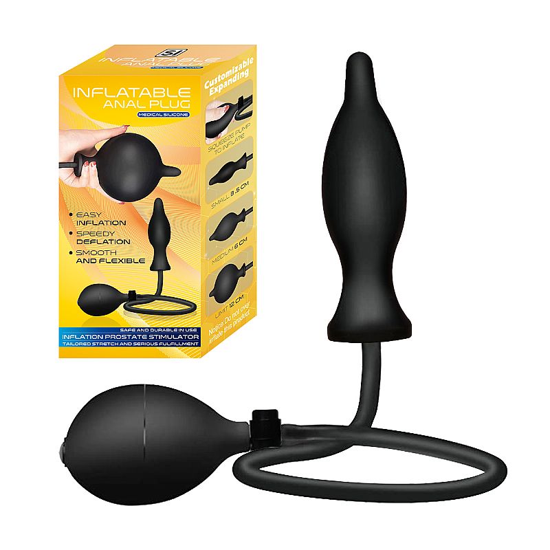 Plug anal inflvel - 11,5 cm x 3,5 cm - Tulipa Sex Shop | Loja Sexy Shop