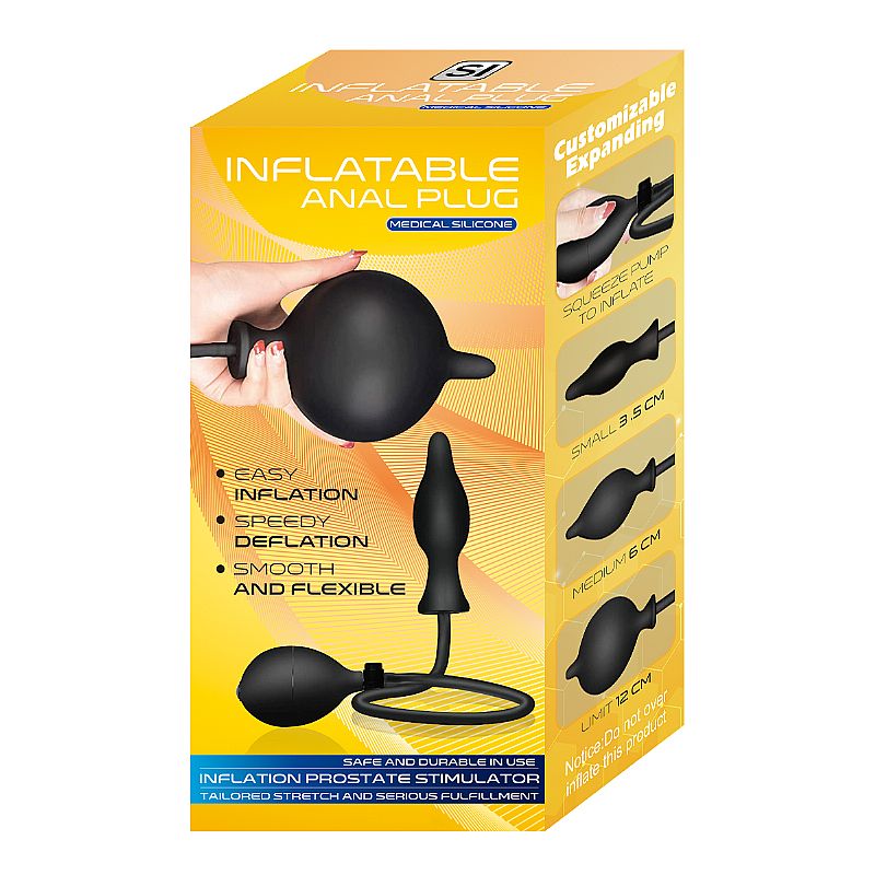 Plug anal inflvel - 11,5 cm x 3,5 cm - Tulipa Sex Shop | Loja Sexy Shop