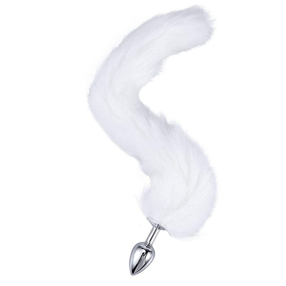 Plug Anal Rabo de Raposa - cor branca - Tulipa Sex Shop | Loja Sexy Shop