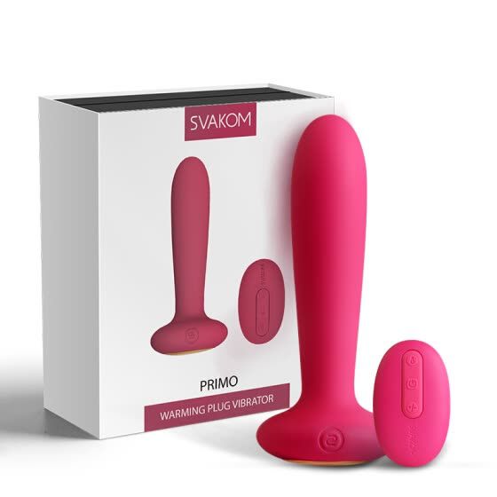 SVAKOM PRIMO - PLUG ANAL LISO COM CONTROLE REMOTO, AQUECEDOR, 5 MODOS DE  VIBRAO E INTENSIDADES - Tulipa Sex Shop | Loja Sexy Shop