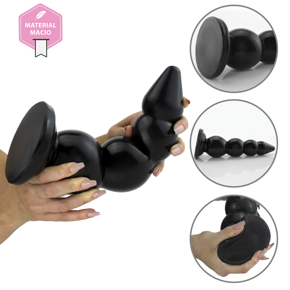 Realistic big butt plug Graduado GG - Plug Anal Grande Flexvel 30x8,3cm -  cor preto - Tulipa Sex Shop | Loja Sexy Shop