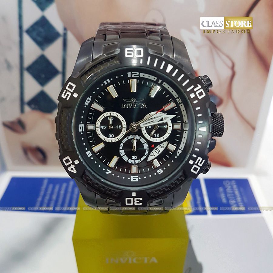 relogio masculino invicta preto