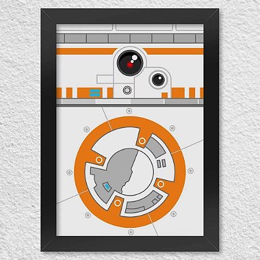 Poster com Moldura Geek Side Faces - BB