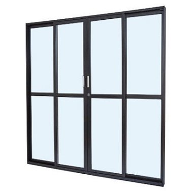 Porta Sacada de Alumínio Premium com 4 Folhas Preto - 210x200