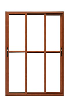 Porta de aluminio 03 folhas móveis maxx madeiro - 210x120