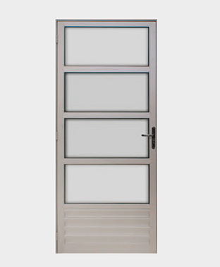 Porta de alumínio 03 travessas venez branco maxx D - 210X80